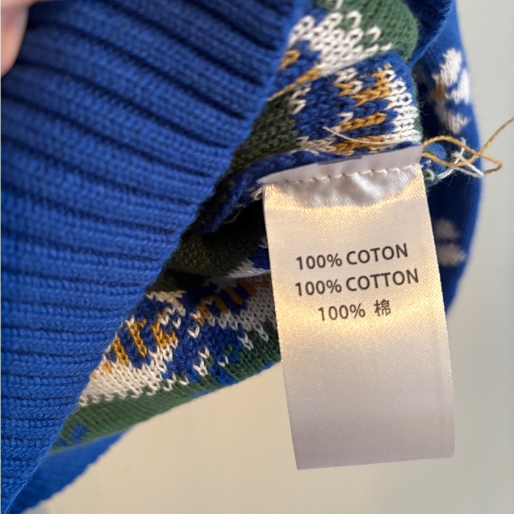 Emile et Ida Blue Floral Kids Sweater - Picture 6 of 7